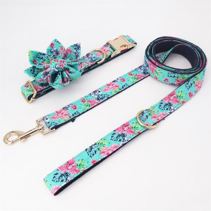 Aloha Vibe Collar, Leash, and Flower
