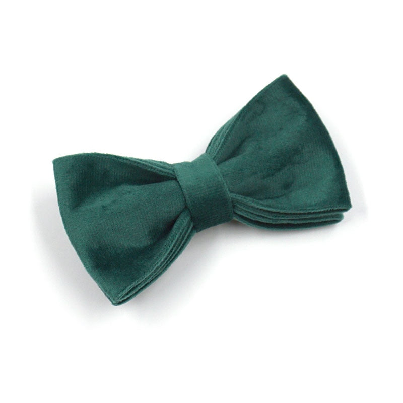 Kelly Green Velvet Collar, Harness, Bow/Bowtie, Leash, and Waste Bag Holder