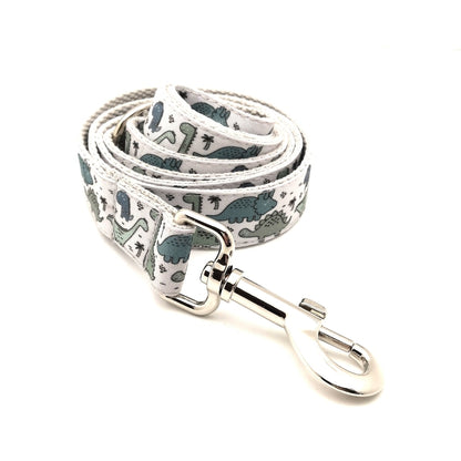 Dino on dog — dog collar close-up | Cutie Paw Co.