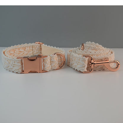 Chic Collar and Leash with Flower