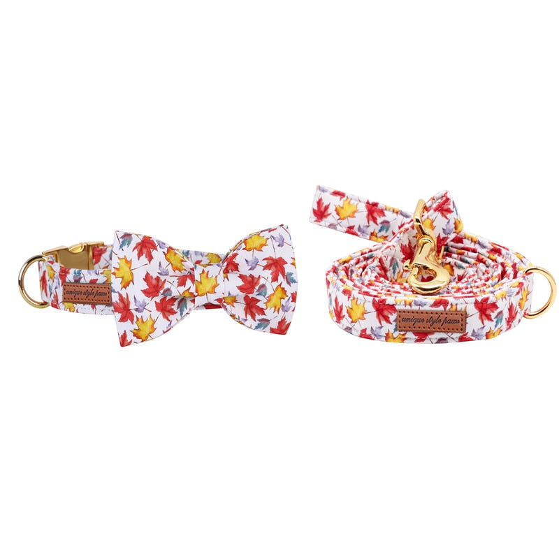 Maple Collar, Leash, and Bow or Flower