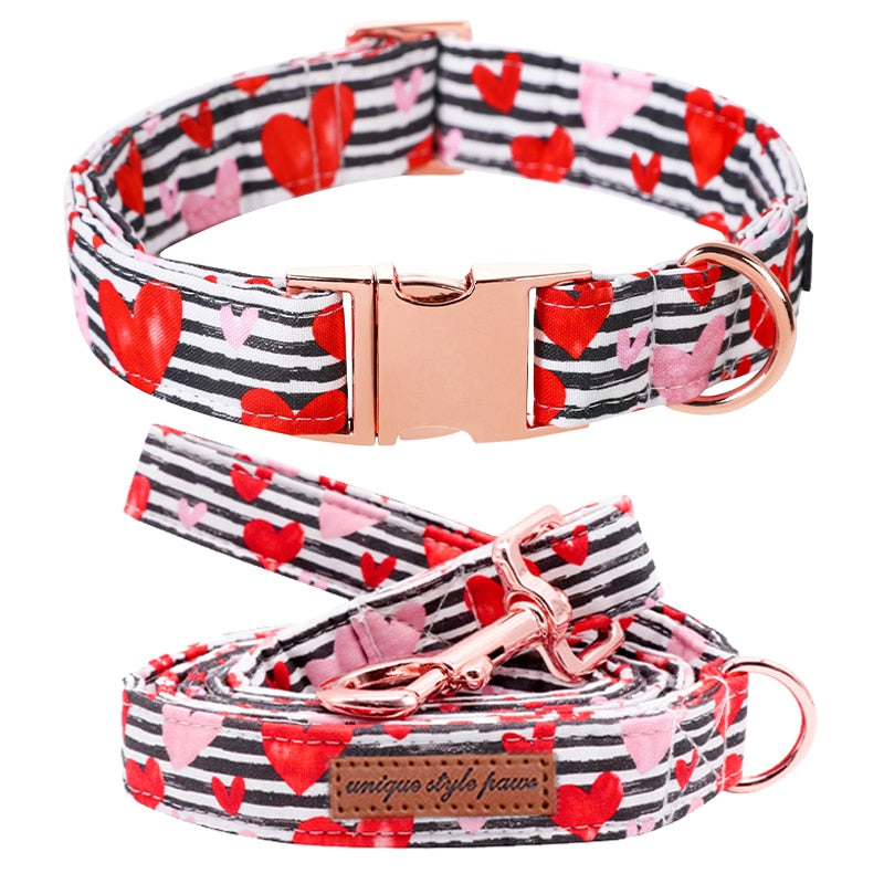 Heart Attack Collar, Leash, and Bow