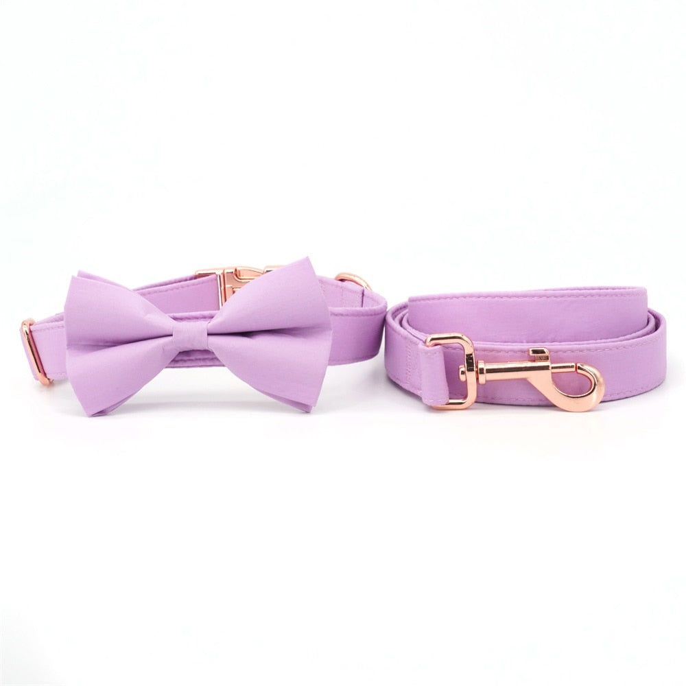 Fresh Lilac Collar, Bow, and Leash