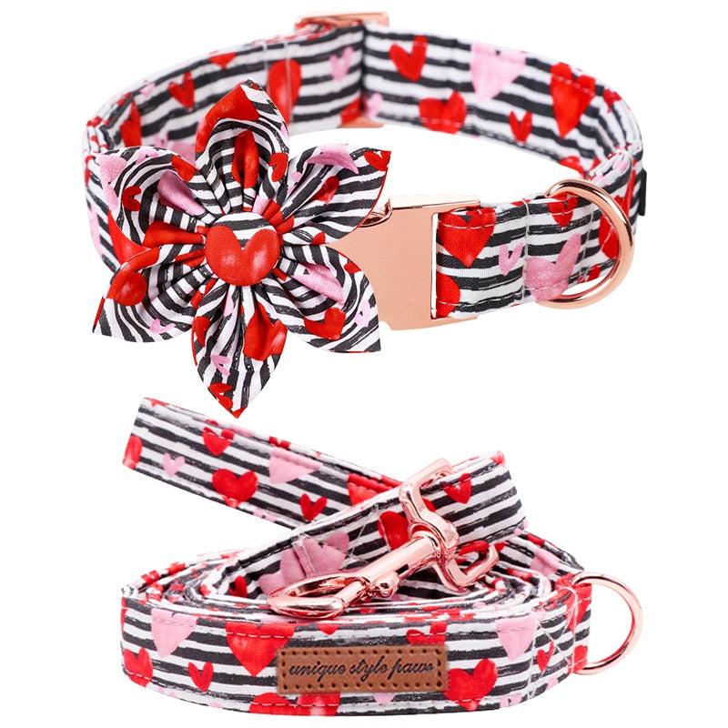 Heart Attack Collar, Leash, and Bow