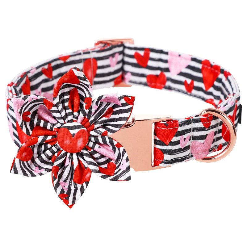 Heart Attack Collar, Leash, and Bow