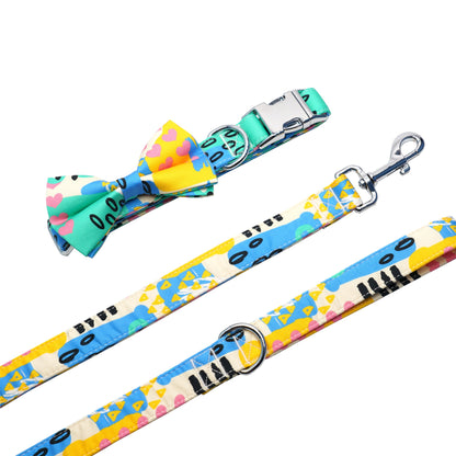 Abstract Collar, Harness & Leash Set