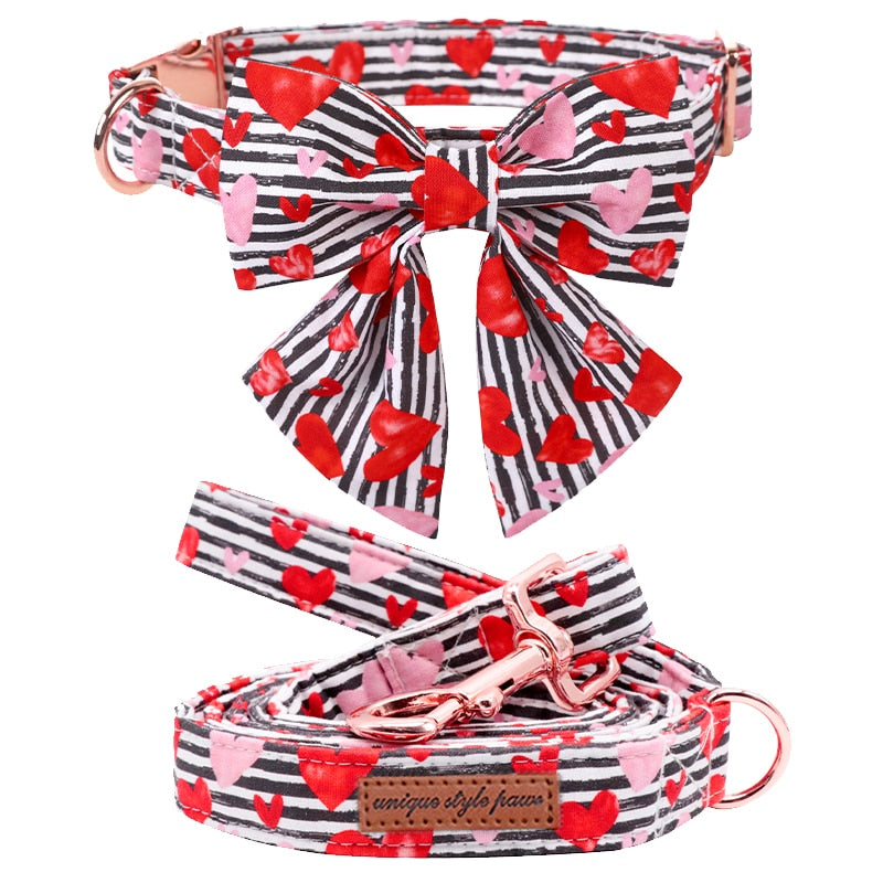 Heart Attack Collar, Leash, and Bow