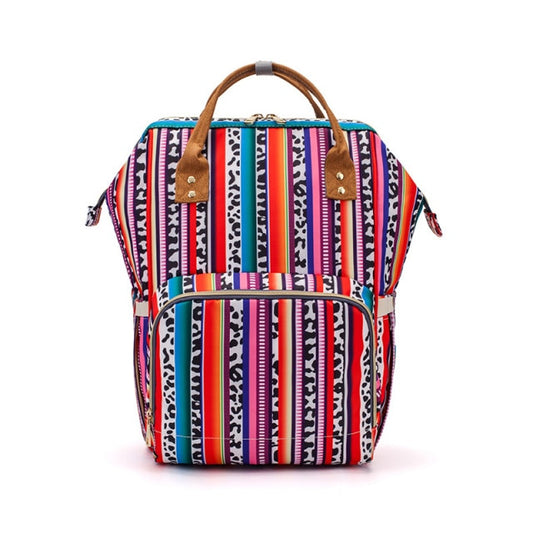 Colorful Striped Travel Dog Bag