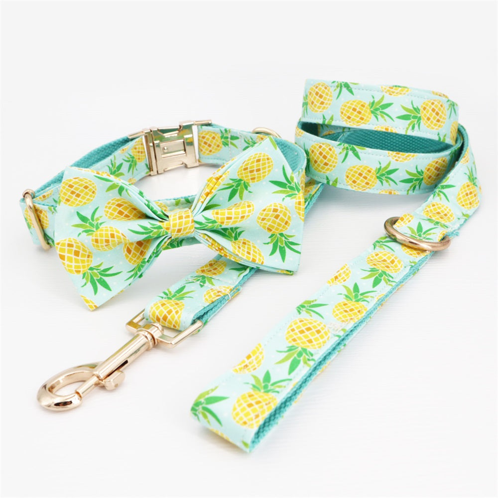 Lookin Pine! Collar, Leash, and Bow/Bowtie
