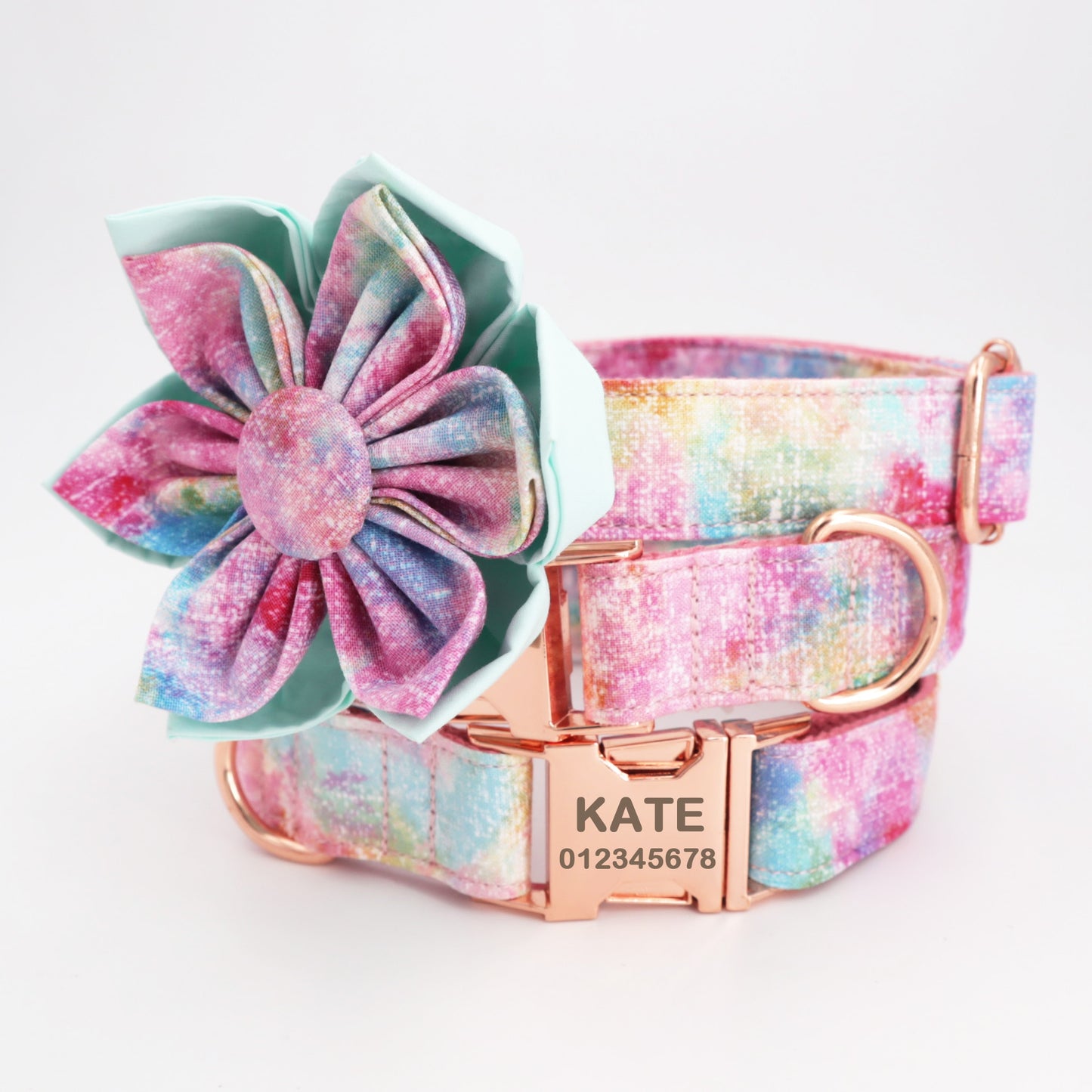 Color Dream Collar, Flower, and Leash