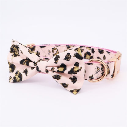Lea Leopard Collar, Flower, and Leash
