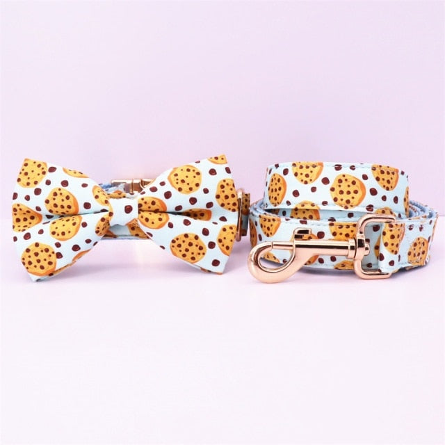 Cookie Monster Collar, Bow, and Leash