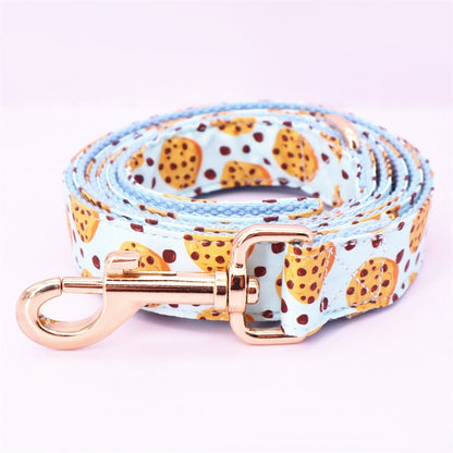Cookie Monster Collar, Bow, and Leash detail view | Cutie Paw Co.