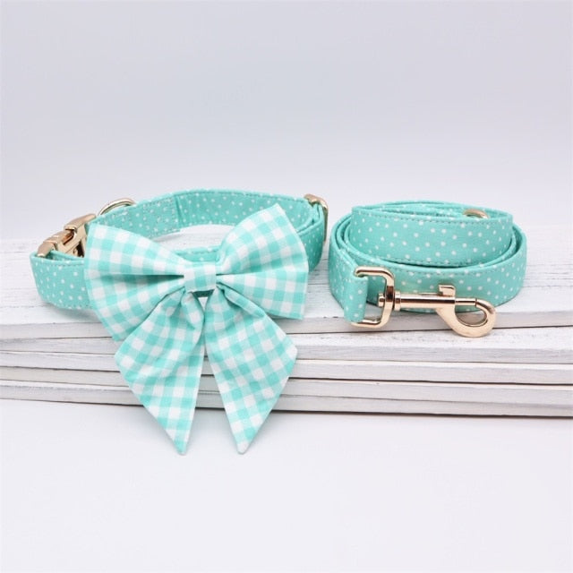 Dipsi Collar, Leash, Bow, Flower