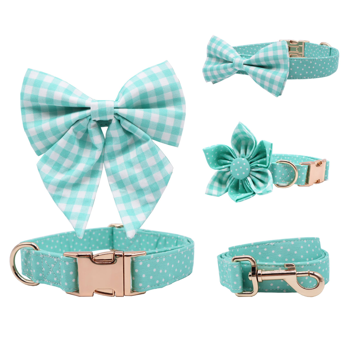 Dipsi Collar, Leash, Bow, Flower