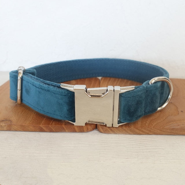 Personalized Velvet Collar and Leash