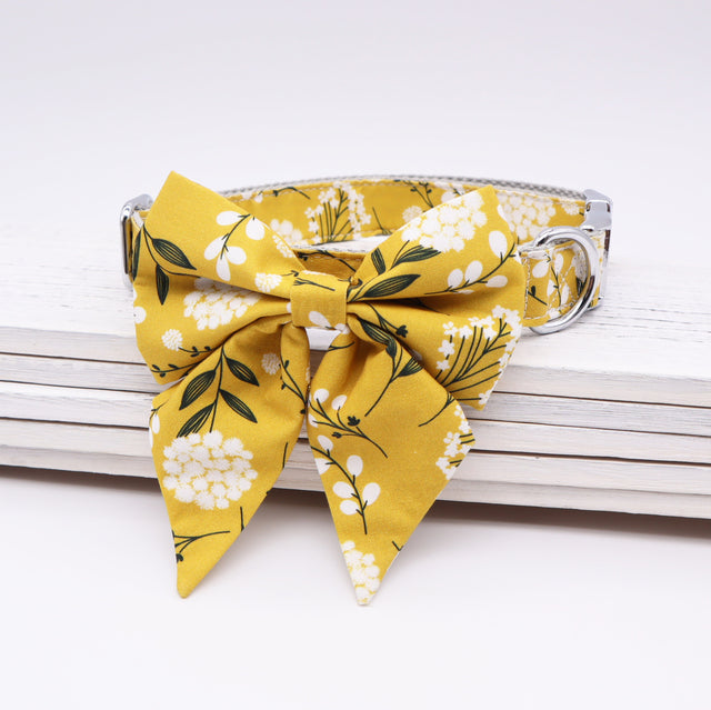 Pippy floral Collar, Bow, Leash, and Harness