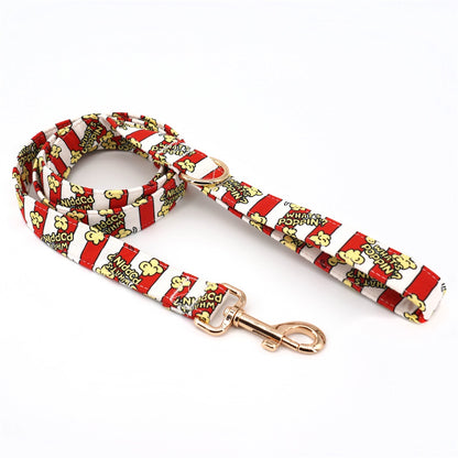 Whats Poppin? Collar, Leash, and Bow/Bowtie