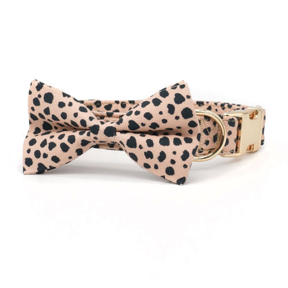 Channing Cheetah Collar, Bow Tie/Bow, and Leash