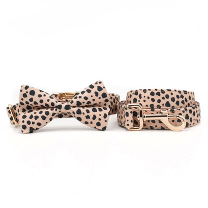 Channing Cheetah Collar, Bow Tie/Bow, and Leash