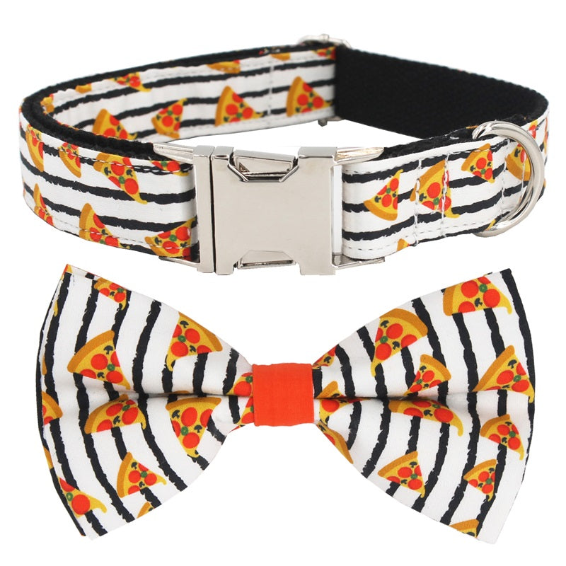 Pupperoni Pizza Collar, Bowtie/Bow, and Leash